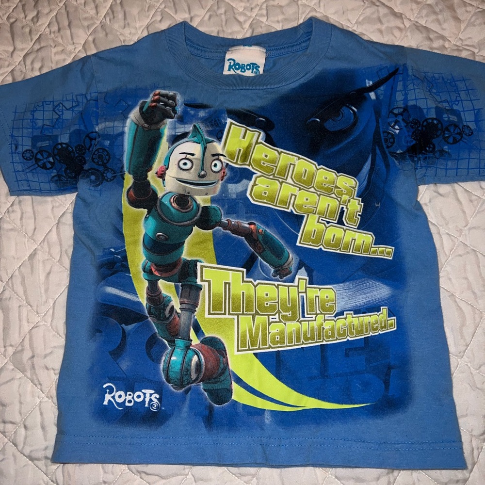 Vintage 2005 Robots Movie T-shirt 4T Toddler Boys